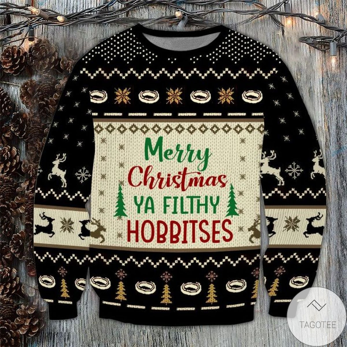 Merry Christmas Ya Filthy Hobbies Ugly Christmas Sweater