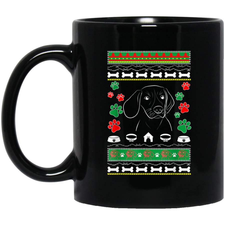 Beagle lovers ugly christmas gift  (3) 11 oz 15 oz Mug Black