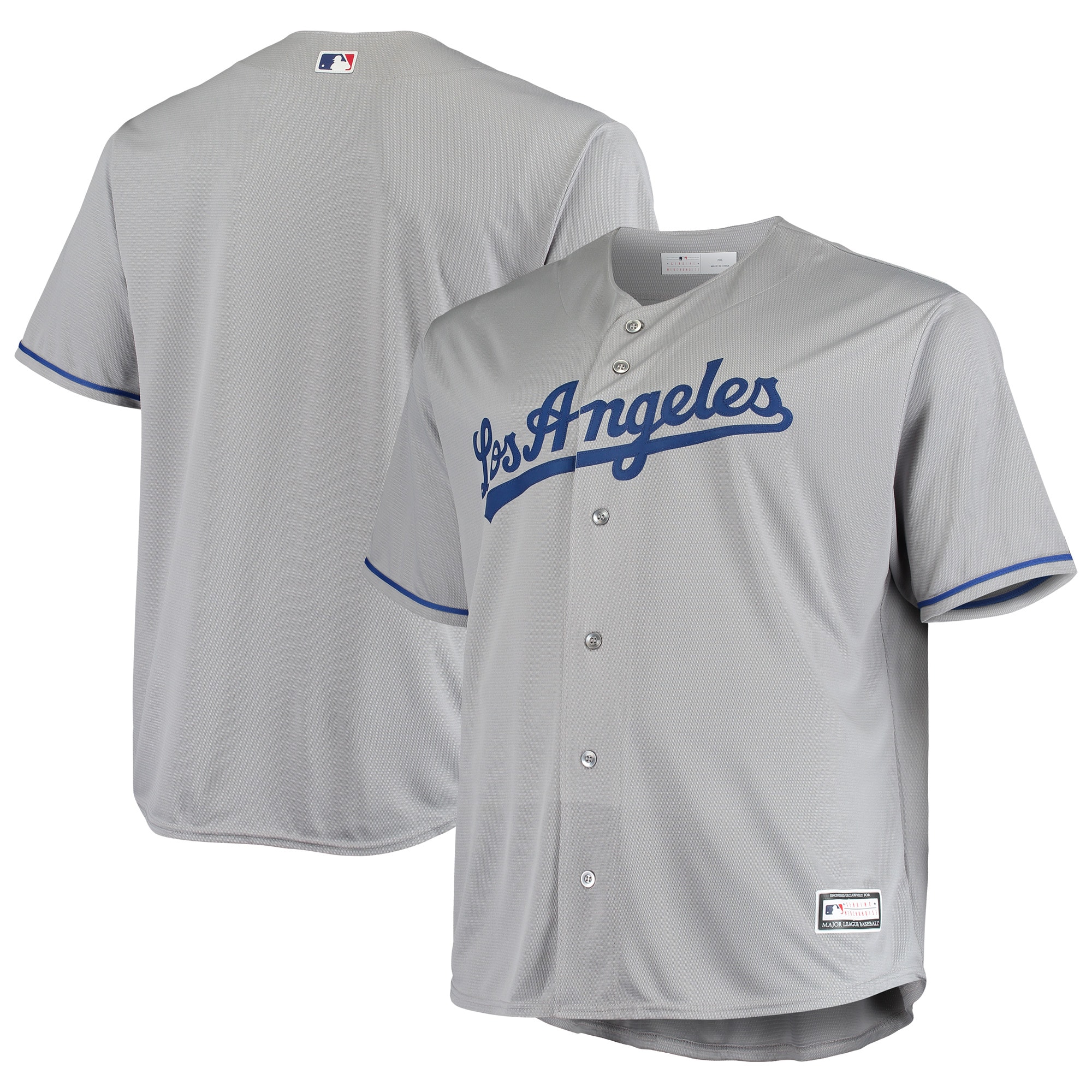 Men’s Los Angeles Dodgers Gray Big & Tall Team Jersey