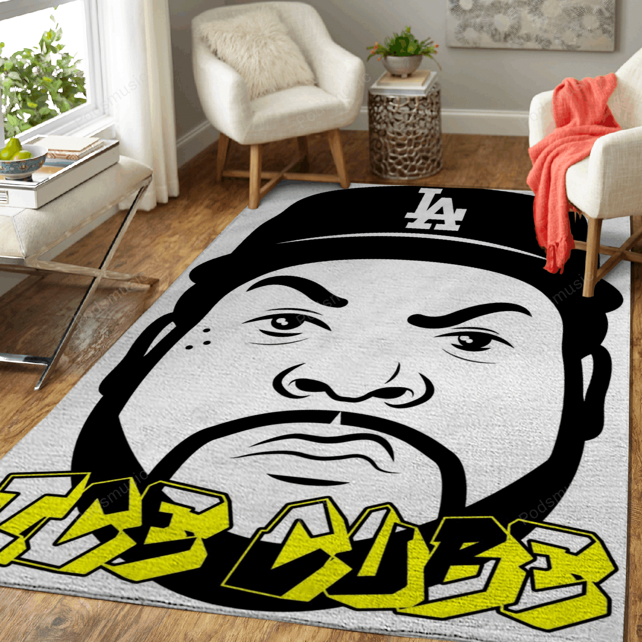 ice cube rapper 1 – Rapper And Hip Hop Music Art For Fans Area Rug Carpet