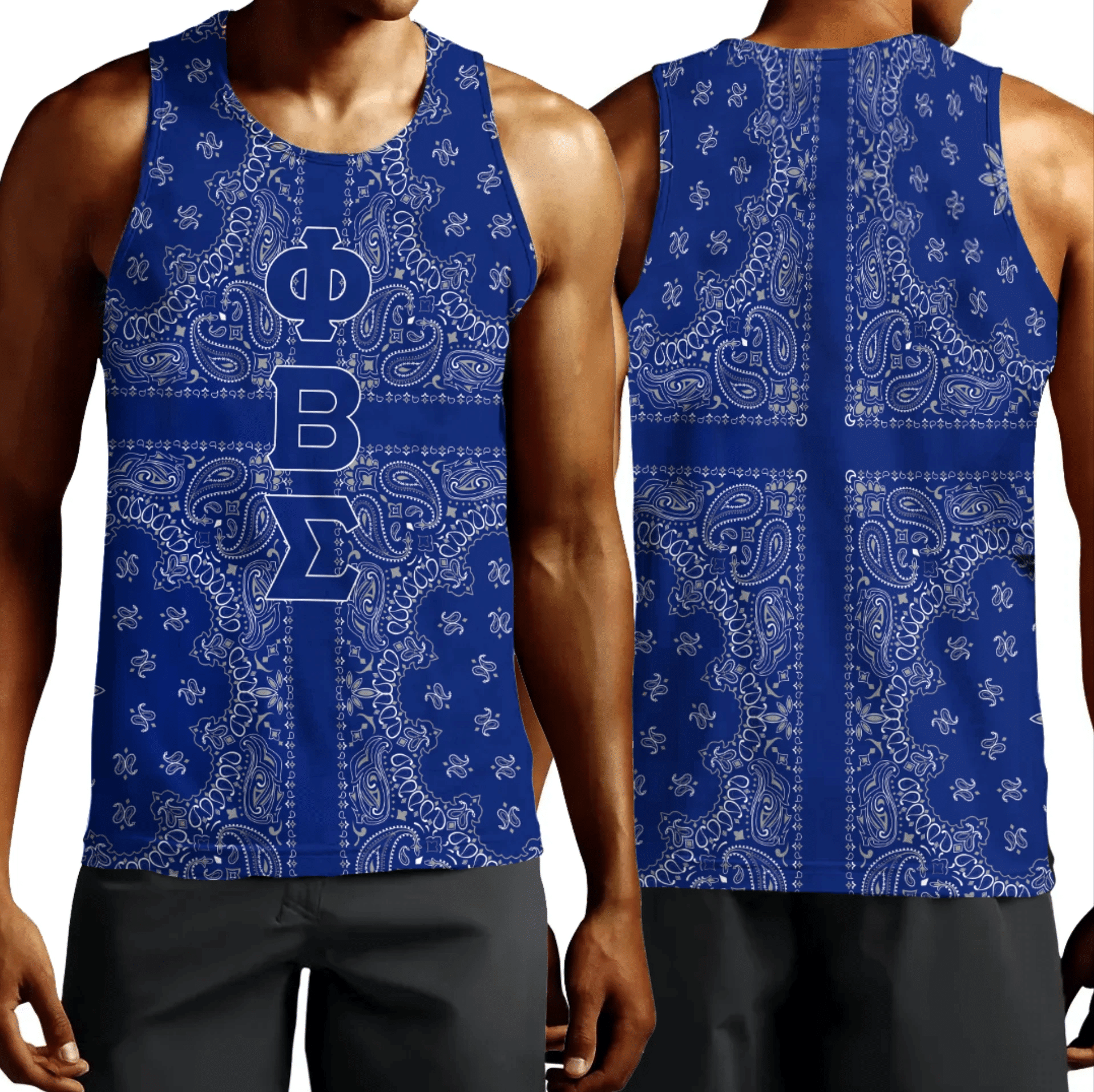 Fraternity Tank Top – Phi Beta Sigma Paisley Style Tank Top