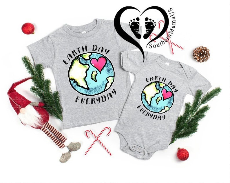 Earth Day Everyday Boys Kids Shirt, Earth Day Baby Onesie®, Love Earth Shirts for Toddler, Save Planet Youth T-Shirt,Earth Tshirt Vintage