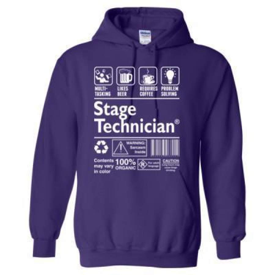 AGR Multitasking Likes Beer Requires Coffee Problem Solving Stage Technician – Heavy Blend™ Hooded Sweatshirt