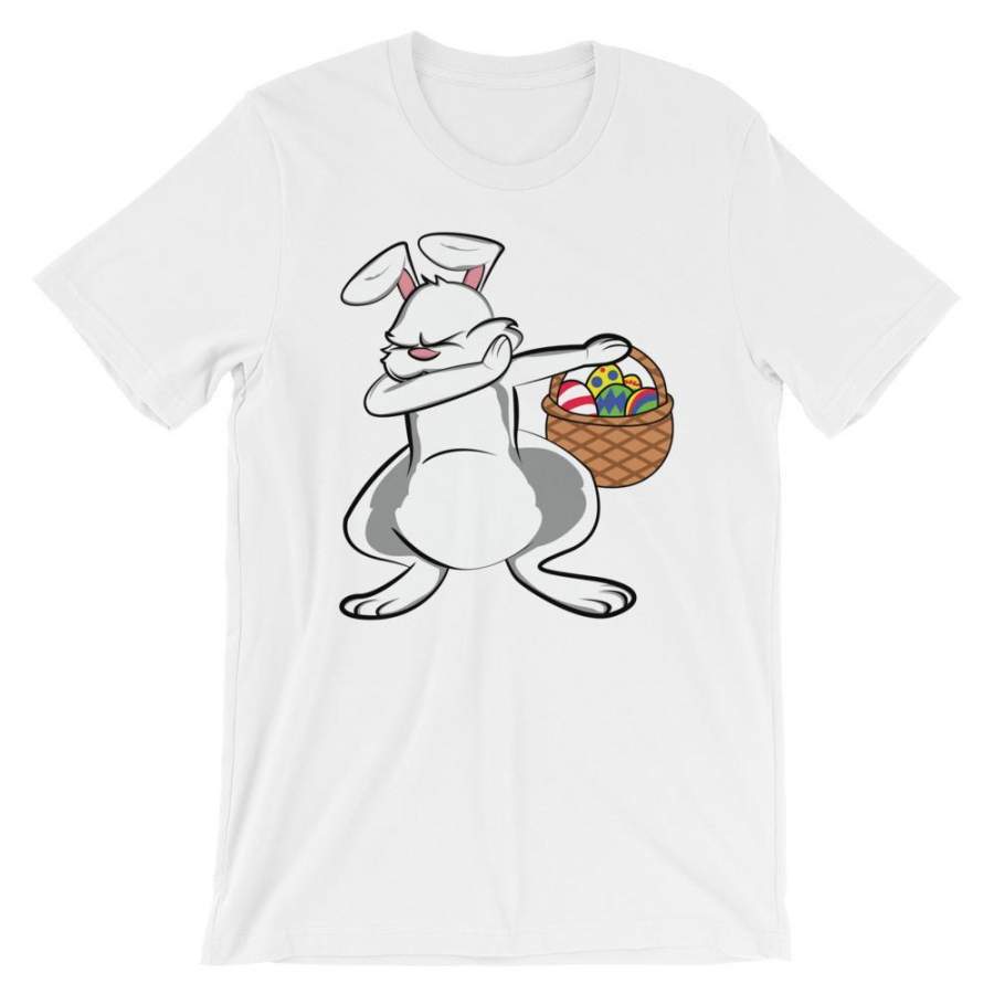 Dabbing Easter Bunny T-Shirt with Easter Egg Basket