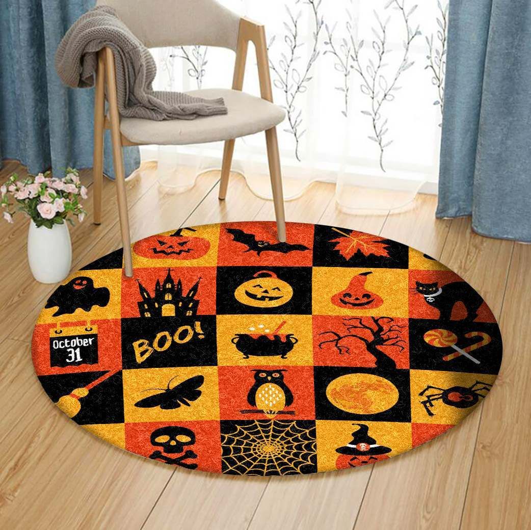 Halloween HM240948TM Round Rug BEVR3107