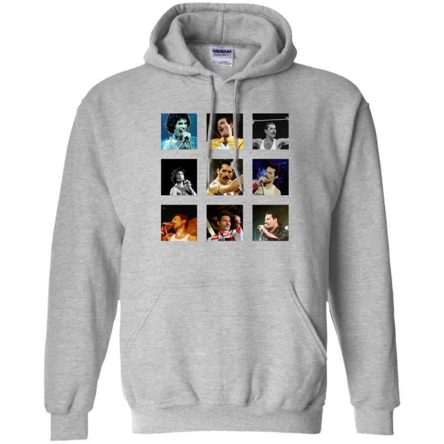 AGR Freddie Mercury Collage Gildan Pullover Hoodie