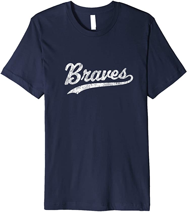 Braves Mascot Vintage Sports Name Design Premium T-Shirt