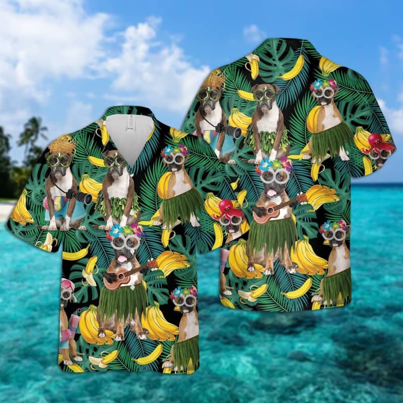 Felacia Boxer Summer Leaves Hawaii Shirt 2 Ha3210