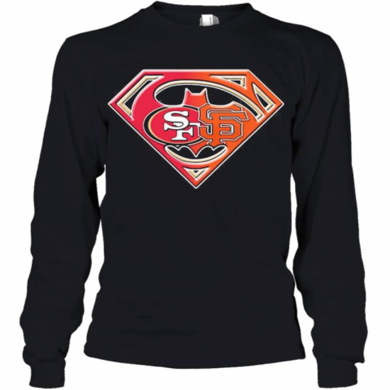 Superman San Francisco 49Ers And San Francisco Giants Youth Long Sleeve