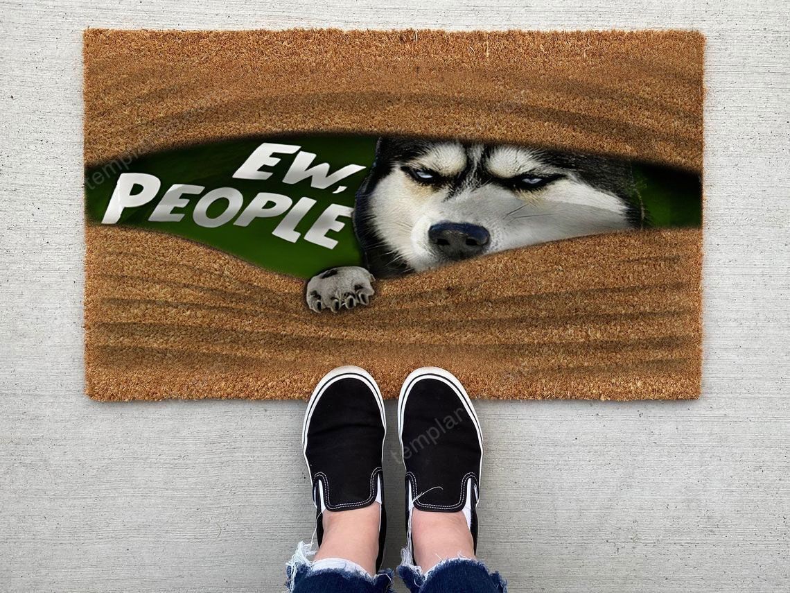 Siberian Husky Ew People Doormat 3D Printing