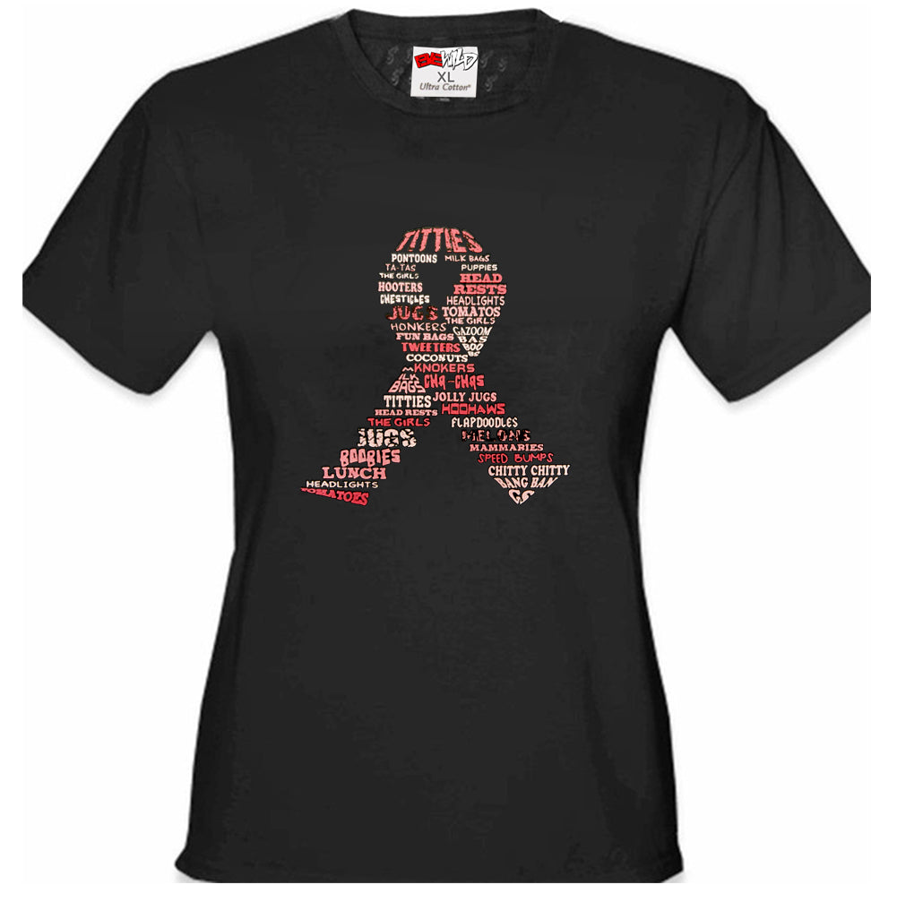 Breast Cancer Awareness ”Words” Girl’s T-Shirt