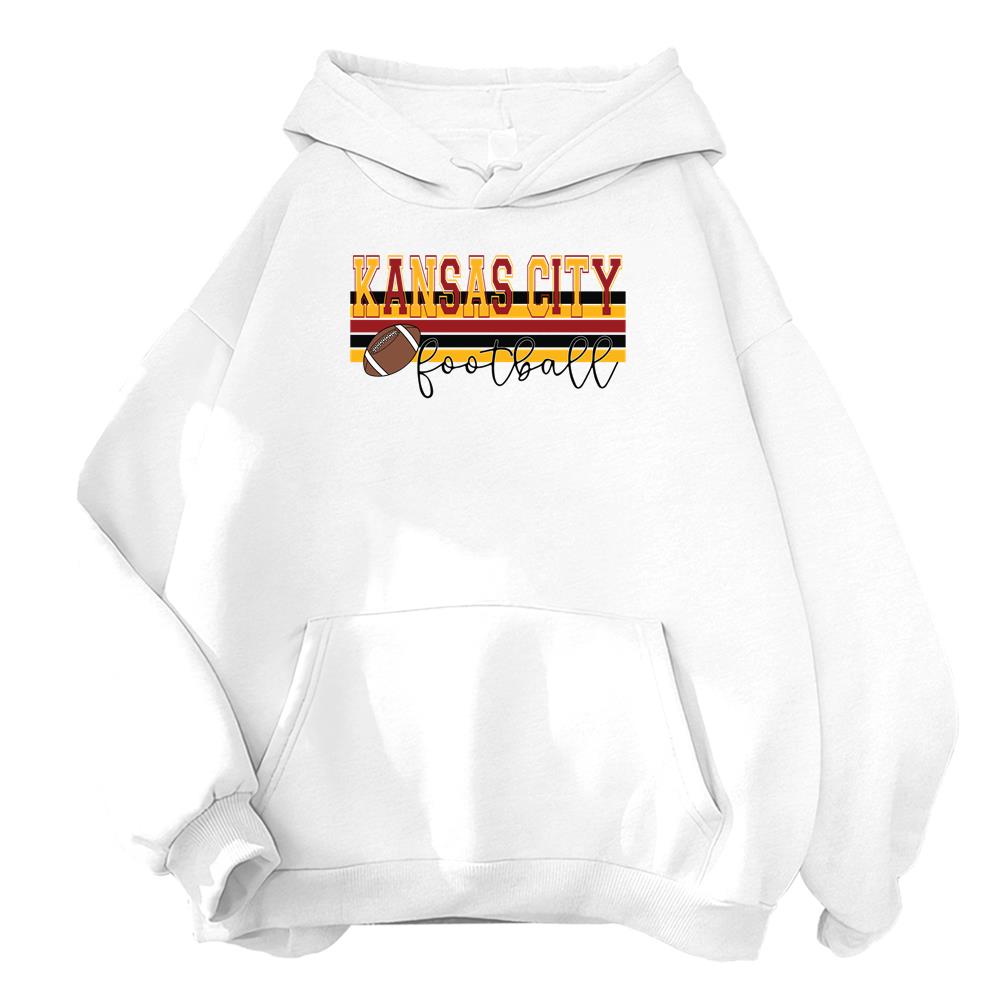 Kansas City Team Retro Football- Vintage Kc Football Hoodie