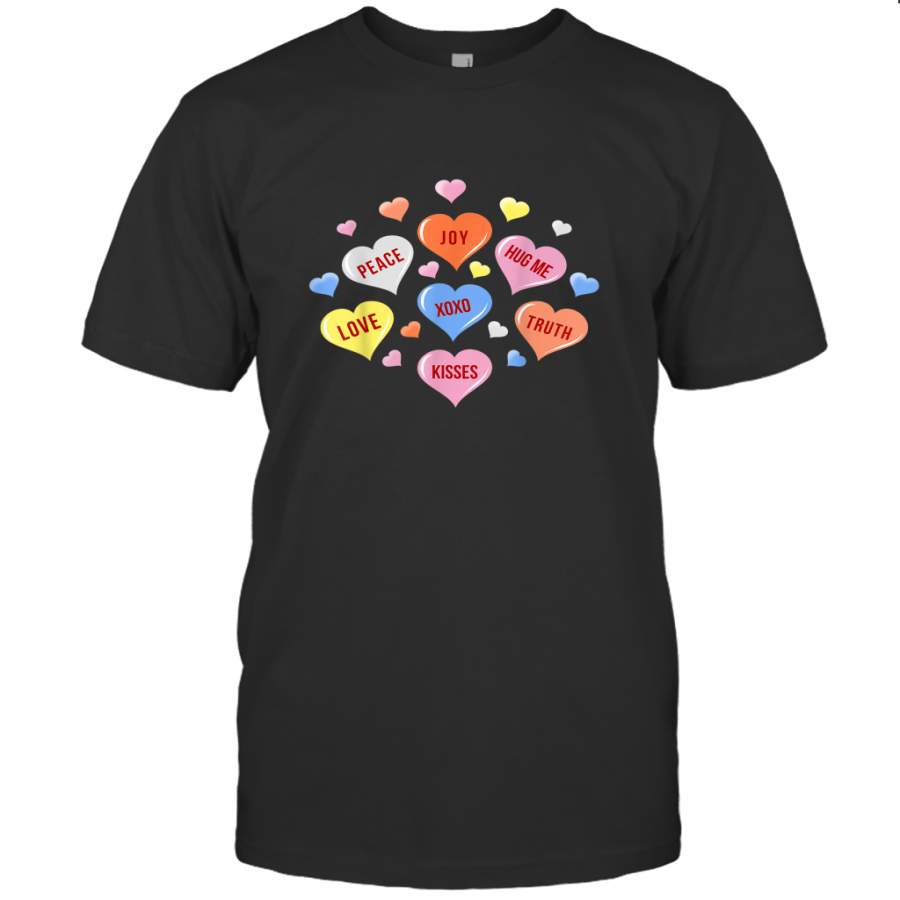 Valentine s Day Heart Candy Boys Girls Kids T shirt