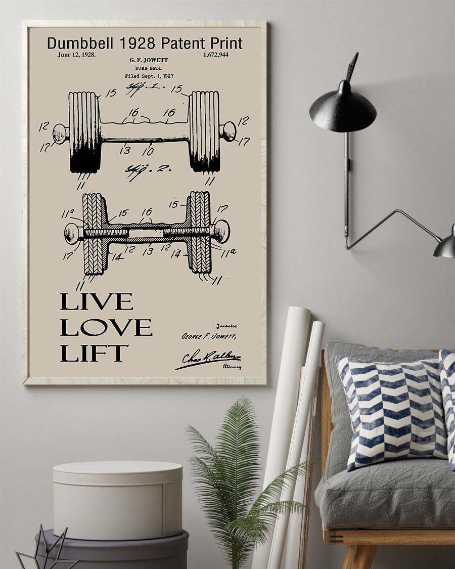 Fitness Live Love Lift Vertical Canvas And Poster | Wall Decor Visual Art