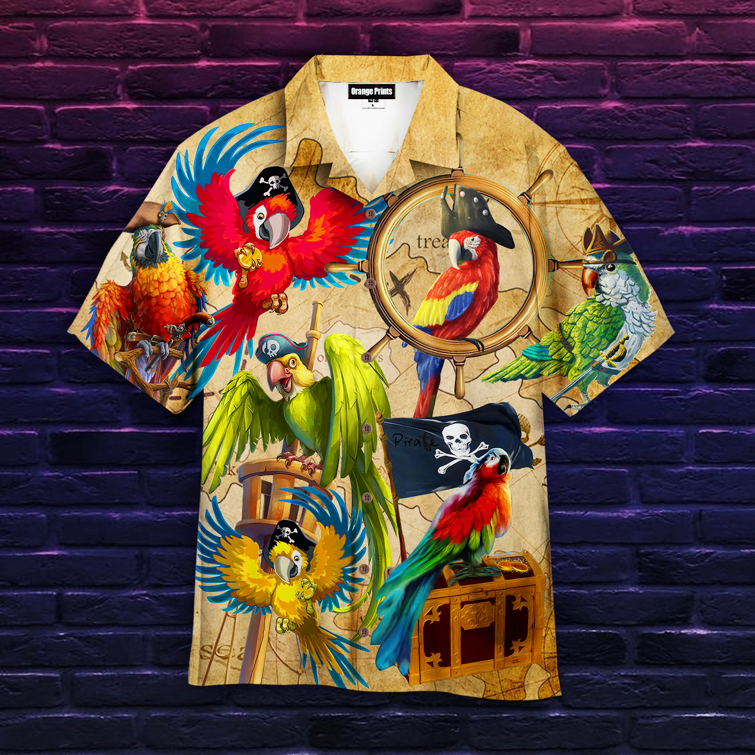 Pirate Parrots Aloha Hawaii Shirts For Men Women Ha48665