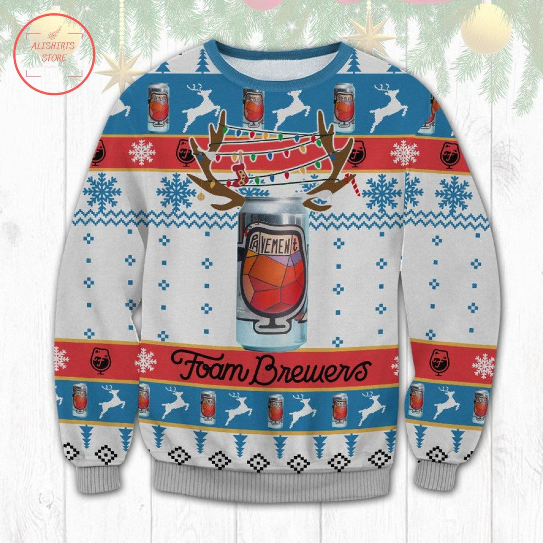 Foam Pavement Ipa Ugly Christmas Sweater