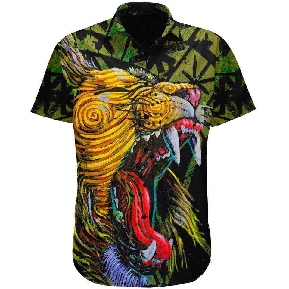 African Lion Button Up Shirt