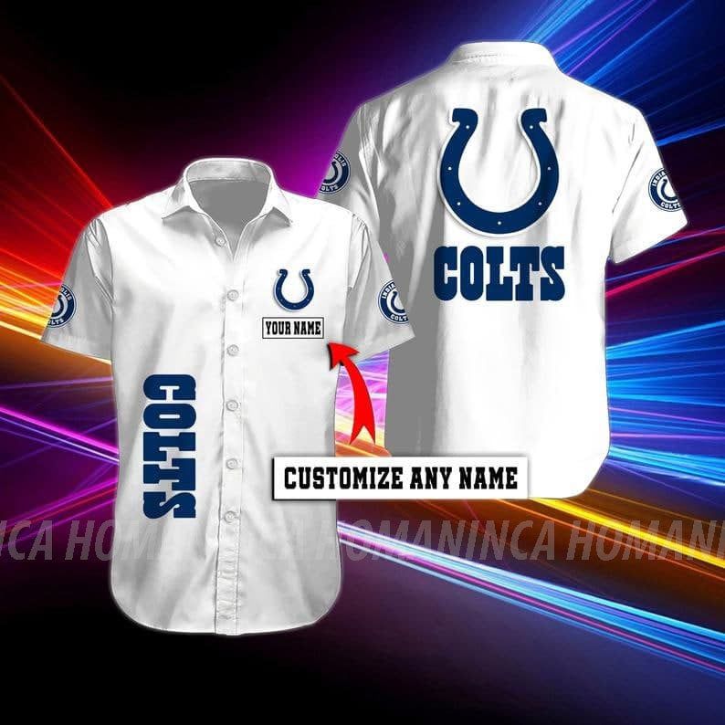 Indianapolis Colts Nfl Hawaiian Summer Shirt, Indianapolis Colts Summer Shirt, Indianapolis Colts Nfl Fan Hawaiian Shirt Short