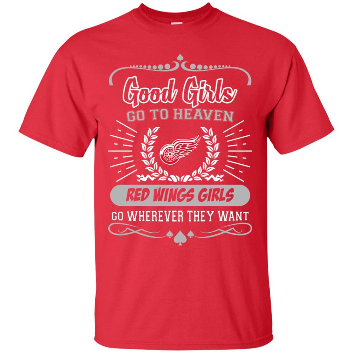 Good Girls Go To Heaven Detroit Red Wings Girls Tshirt For Fans