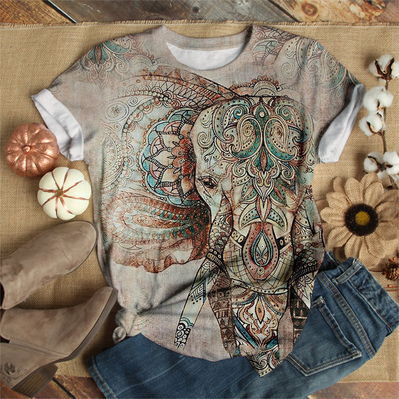 Indian Graphic Elephant T-Shirt