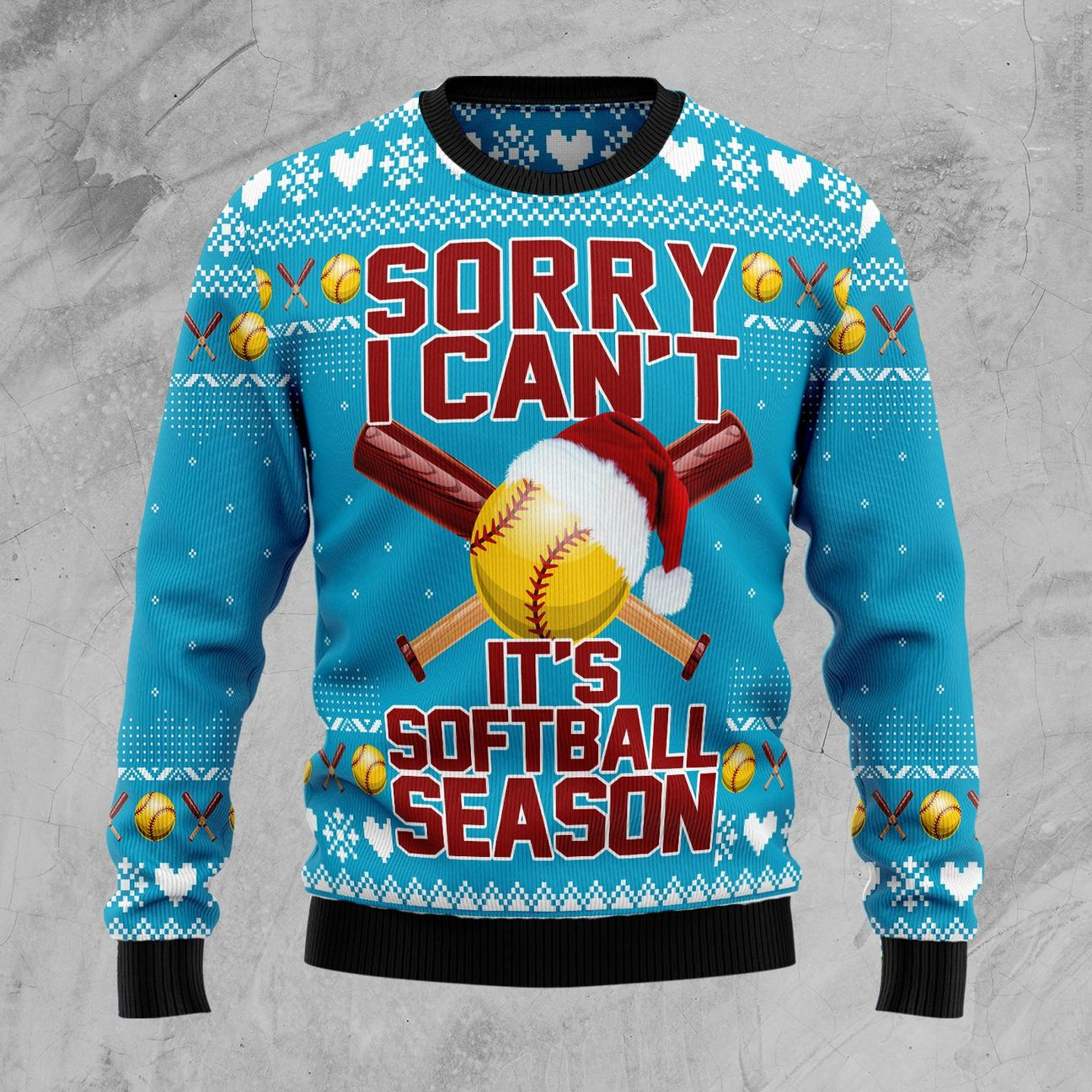 Soft Ball Season Christmas Ugly Sweater | Unisex | Full Size | Adult | Colorful | US1527