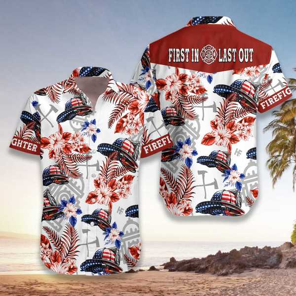 Fire Truck Friend Of Firefighter Aloha Hawaii Shirts For Men Women Ha8595