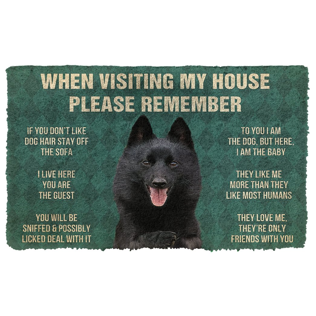 Gearhumans  Gearhuman 3D Please Remember Schipperke Dogs House Rules Custom Doormat