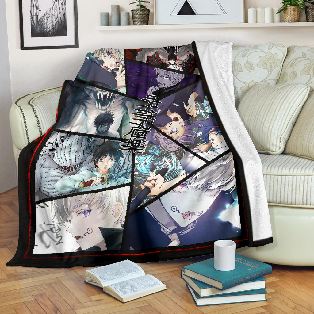 Toge Inumaki And Junpei Yoshino Jujutsu Kaisen Fleece Blanket Anime Home Decor Custom For Fans Na052503