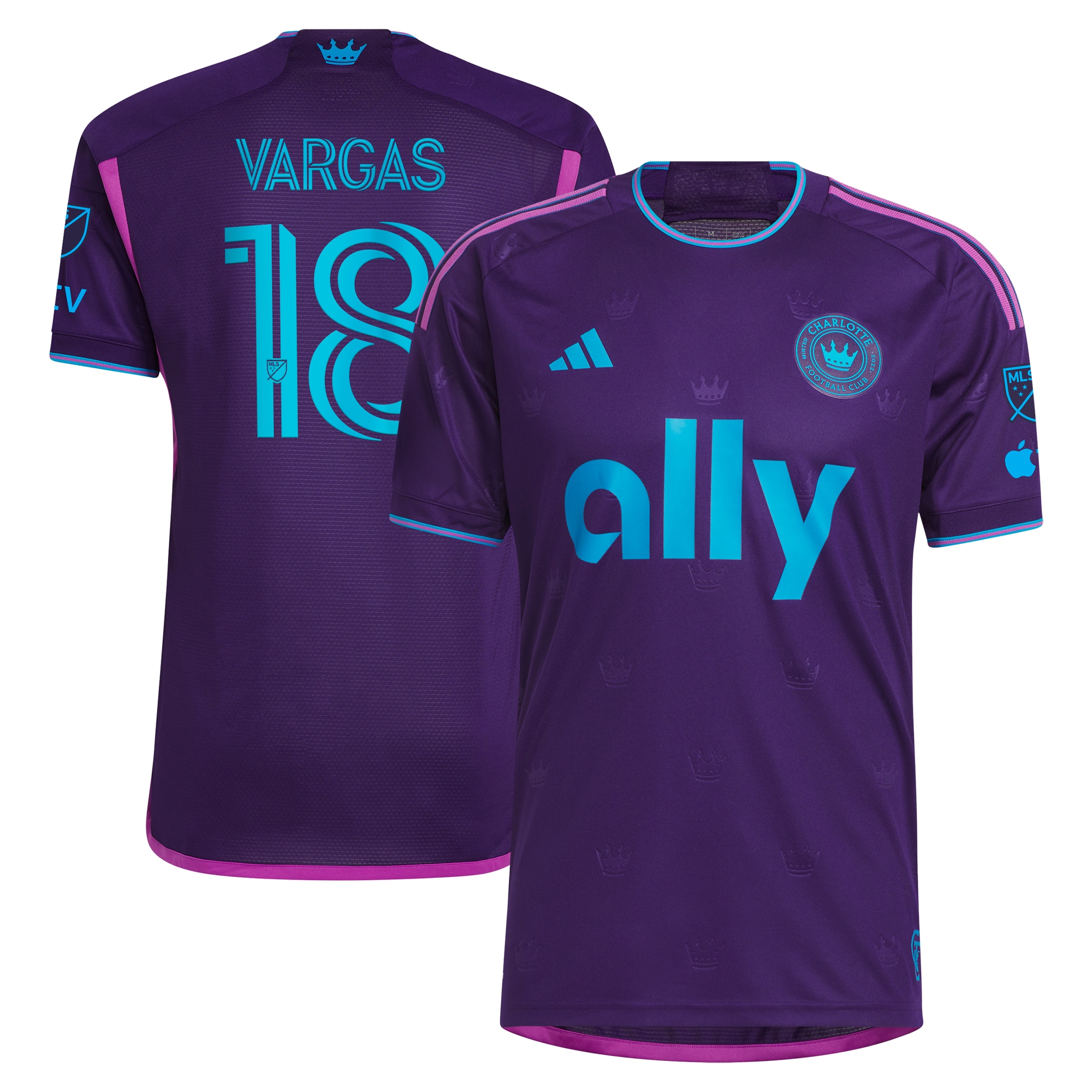 Kerwin Vargas Charlotte FC 2023 Crown Jewel Kit Authentic Player Jersey – Purple