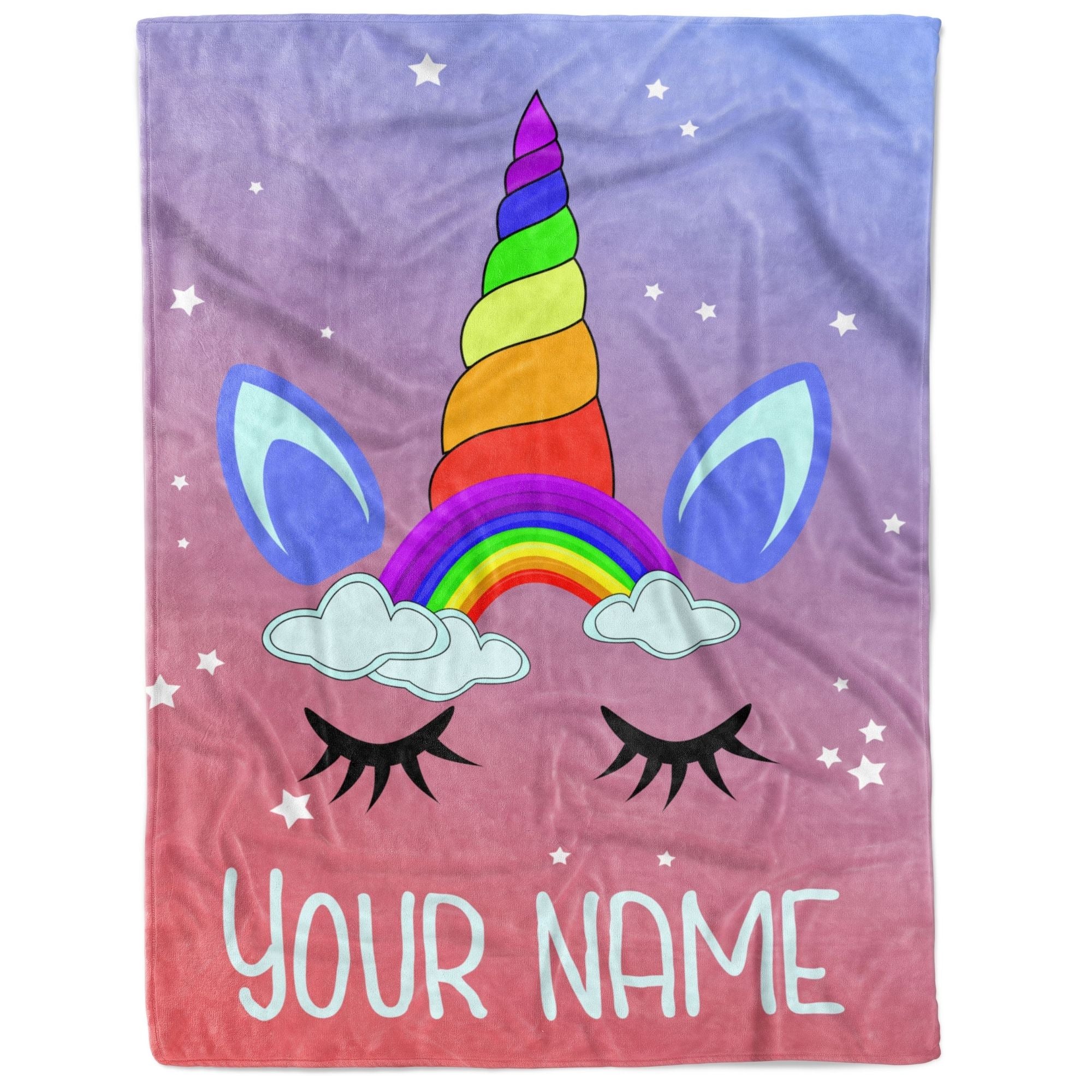 Customized Cute Unicorn Blanket