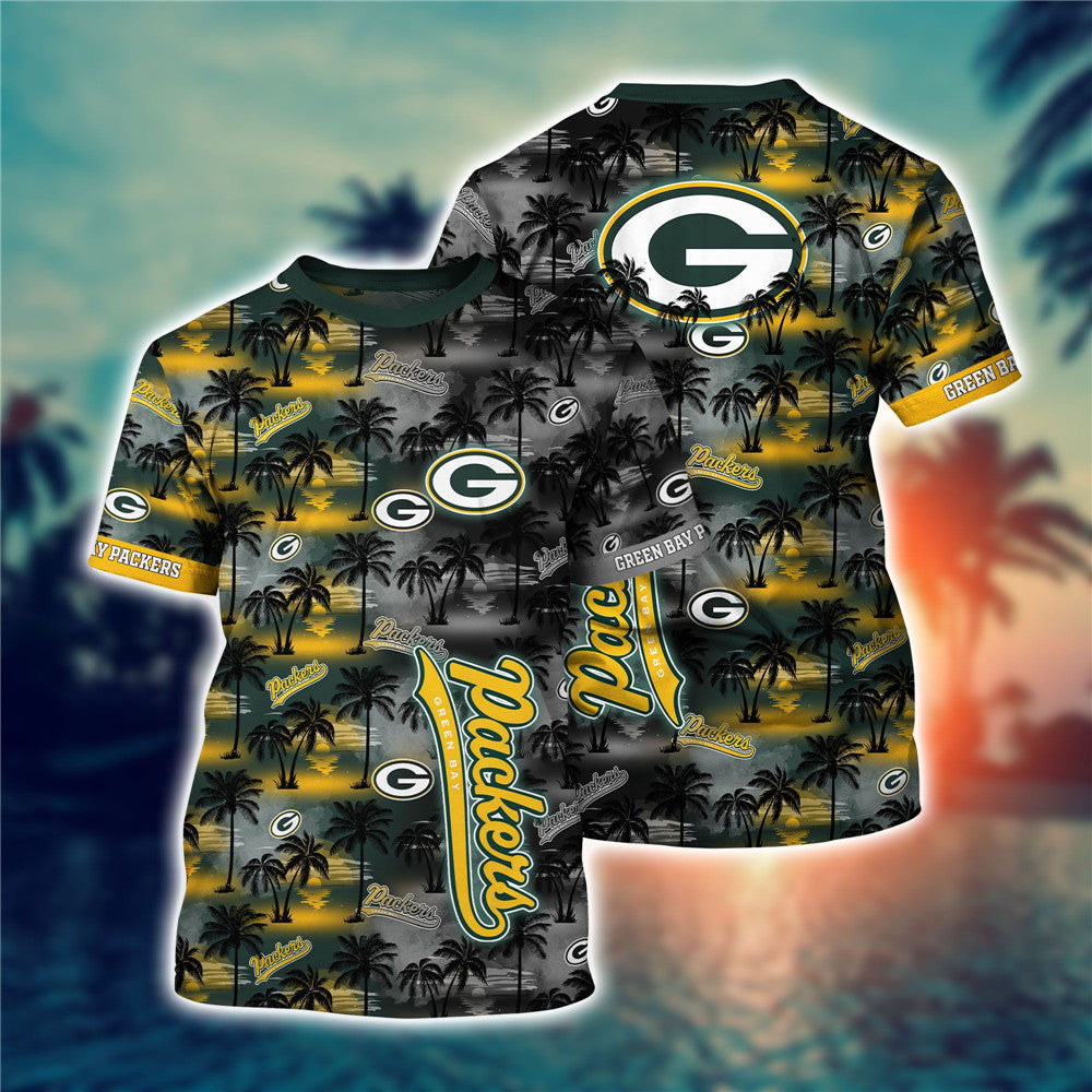 Men’S Green Bay Packers T-Shirt Palm Trees Graphic