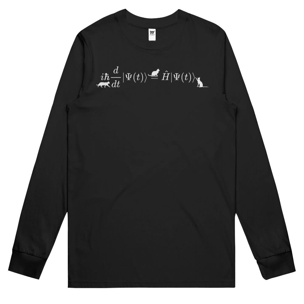 Schrodinger Cats Math & Physics Formula Equation Long Sleeve T Shirts