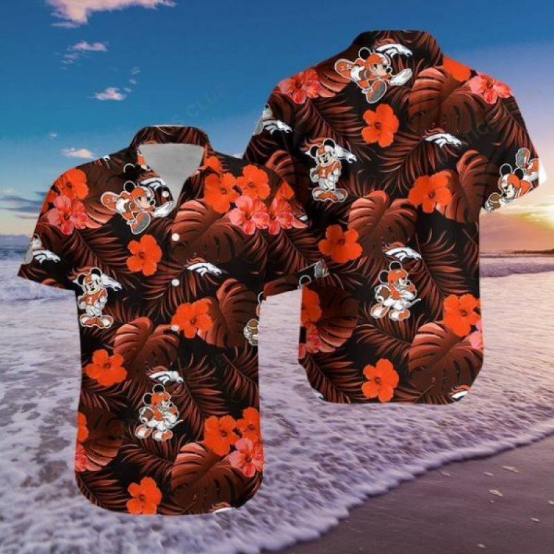 Denver Broncos Flower Hawaii 3D Shirt With Shorts DVBC3D03180620