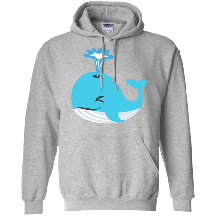 Whale Blow Hole Spray Emoji Hoodie