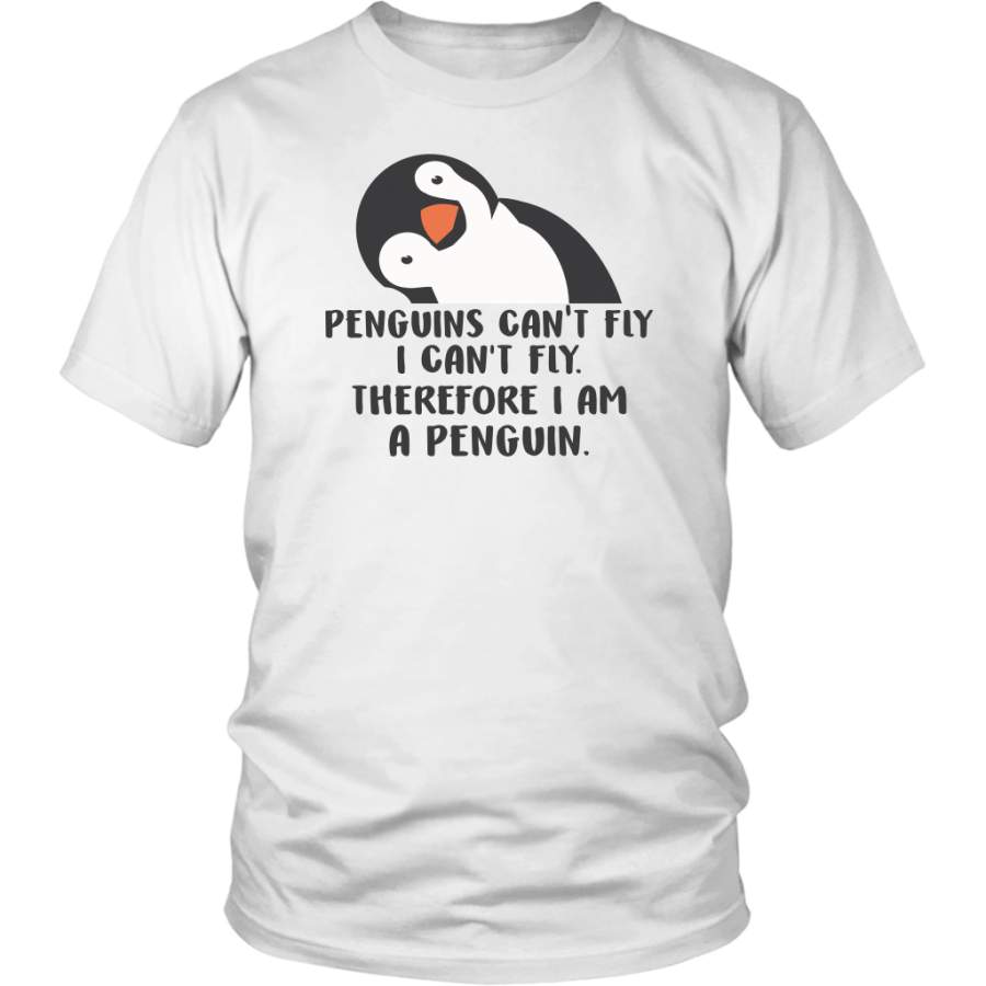 Penguins can’t fly i can’t fly therefore i am a penguin shirts