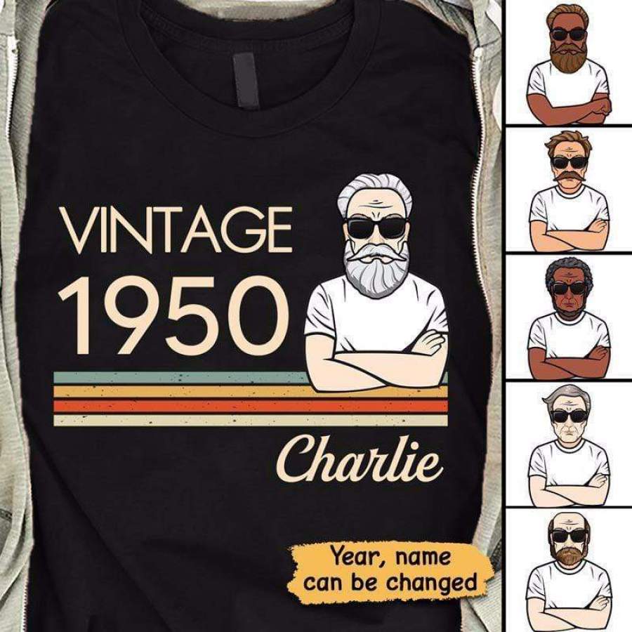 Vintage Old Man Retro Personalized Shirt