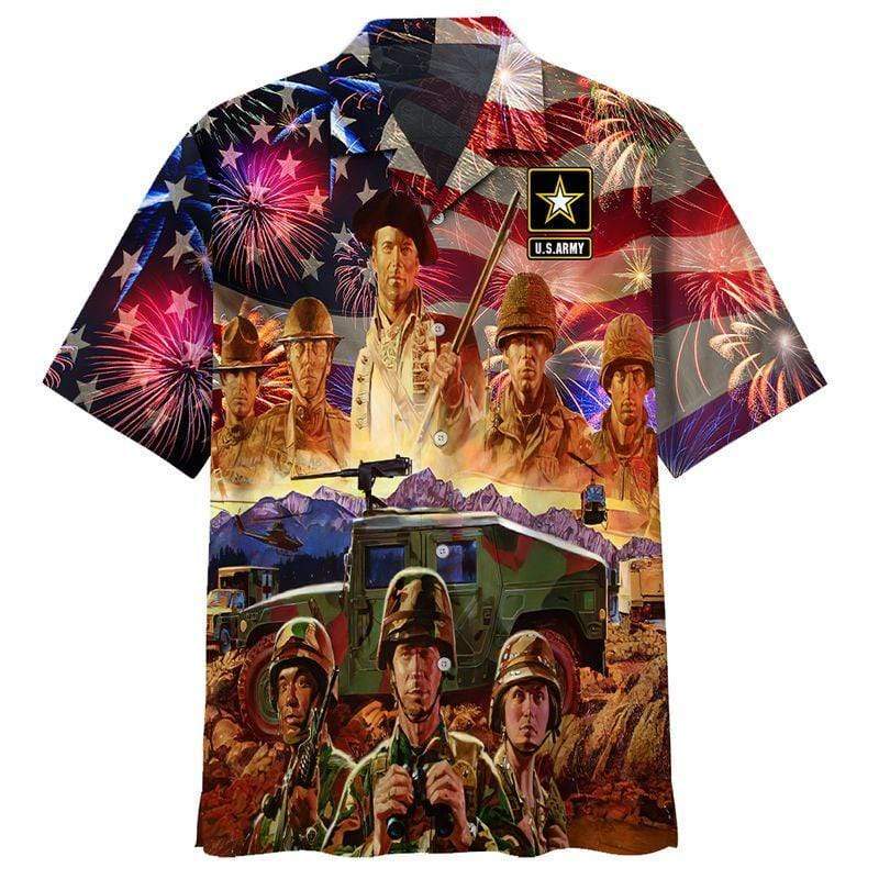 Us Army Veteran Firework Veteran Hawaiian Shirt | Unisex | Adult | Hw6164