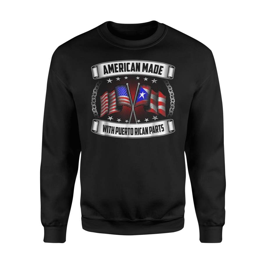 American Made Puerto Rican Parts Flag Sweatshirt