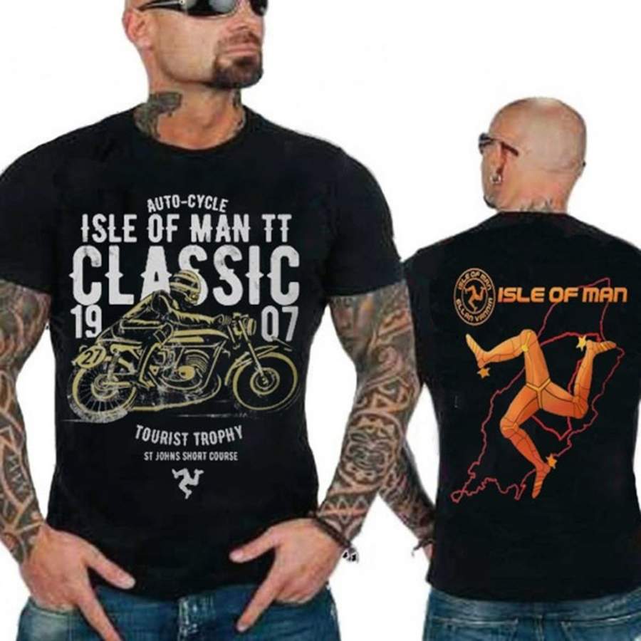 Isle of Man Classic TT Vintage Road Racing Motorcycle T-Shirt