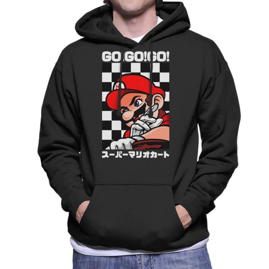 Go Go GO Mario Racing Kart Men’s Hooded Sweatshirt