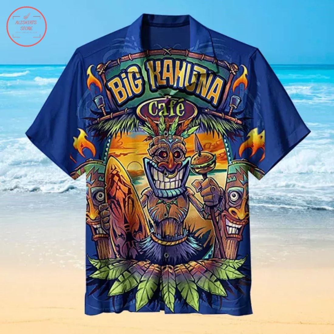 Big Kahuna Cafe Tiki Hawaii Shirt Diosweater Ha82989