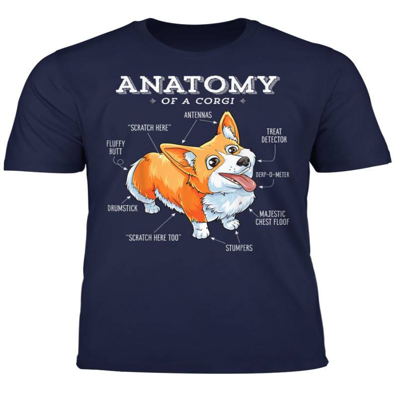 Anatomy Of A Corgi T Shirt Funny Corgis Hund Puppy Shirt Tees