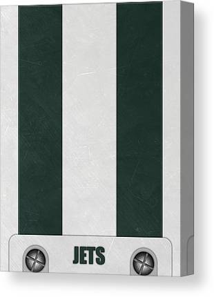 1 New York Jets Helmet Art Joe Hamilton Canvas Print