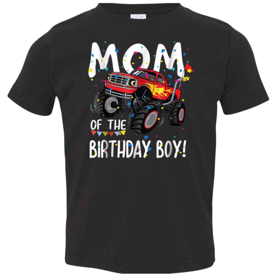 Monster Truck Party Mom of Birthday Boy Shirt Gift 3321 Rabbit Skins Toddler Jersey T-Shirt