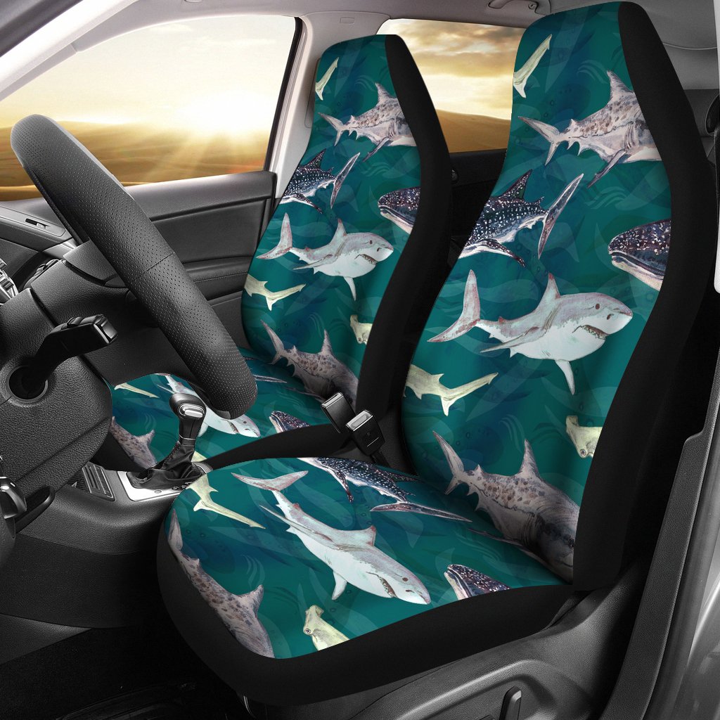 Shark Style Print Car Seat Covers