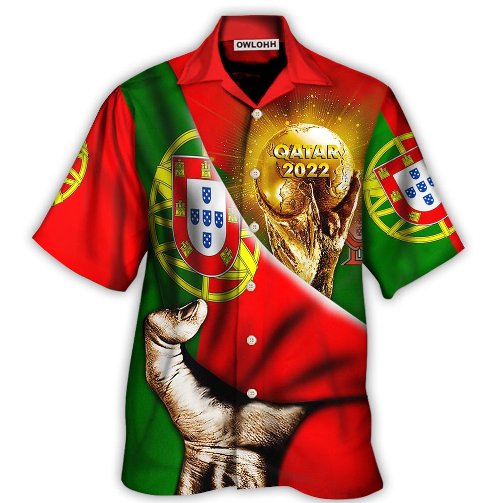 World Cup Qatar 2022 Portugal Will Be The Champion Flag Vintage – Hawaiian Shirt  – Owl Ohh