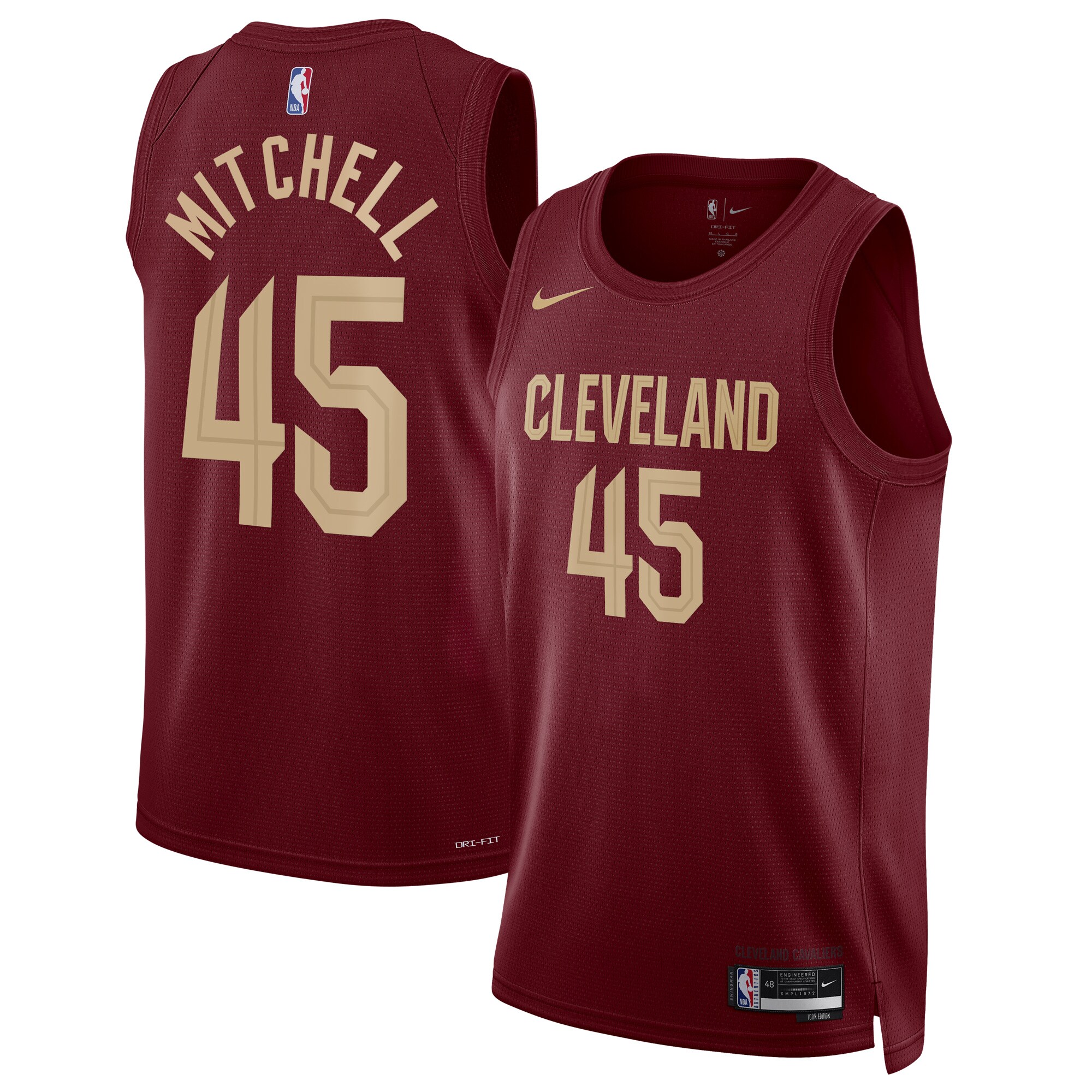 Donovan Mitchell Cleveland Cavaliers Unisex Swingman Jersey – Icon Edition – Wine