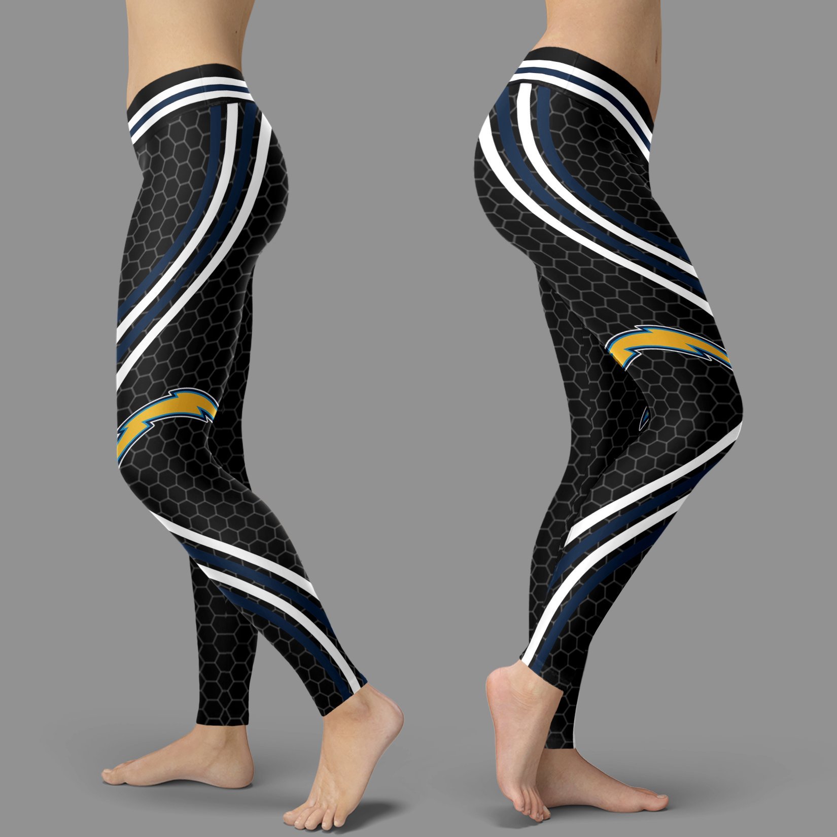 Black Curve Los Angeles Chargers Leggings