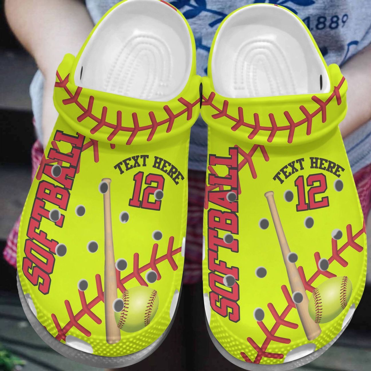 Softball Personalize Clog, Custom Name, Text, Fashion Style For Women, Men, Kid, Print 3D Personalized Softball Time