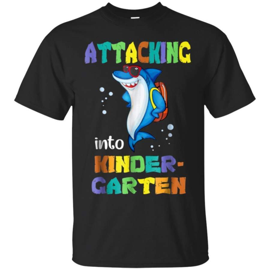 AGR Shark Attacking Into Kindergarten Shirt Gift Ideas Jaq T-shirt